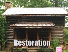 Historic Log Cabin Restoration  McDuffie County, Georgia
